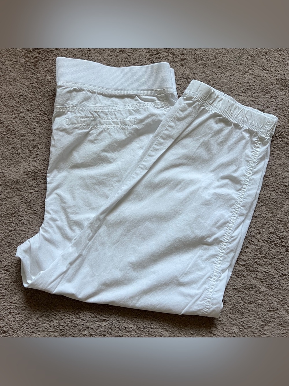 Chico’s High Rise Cropped Pants Tapered Leg Stretchy Cotton Blend Cottage Sz 2.5